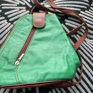 Vera Pelle leather backpack bag